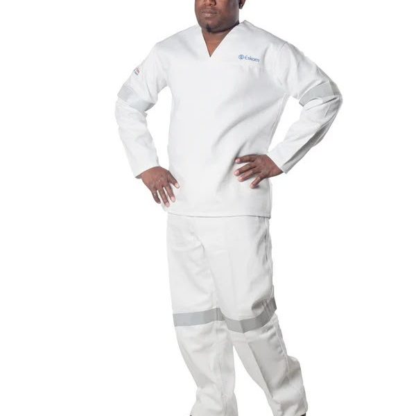 Eskom Spec D59 Flame White Clean Condition Jacket & Trouser