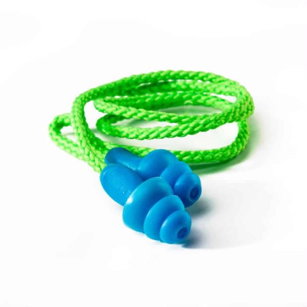 BLUE CORDED RE-USABLE EARPLUGS - BOX of 200 DR-118C
